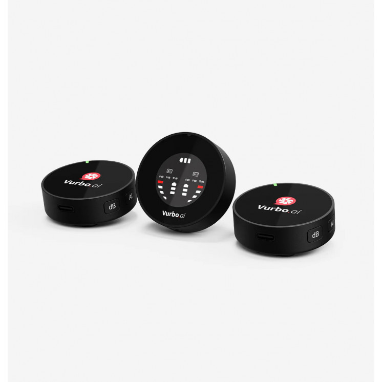 IPEVO AI WIRELESS MIC DUO bezdrátový klopový mikrofon s technologií Vurbo.ai